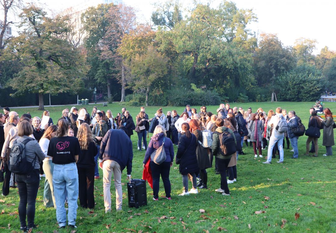 90 employees of an Austrian infrastructure group at the City Challenge in Vienna's Stadtpark