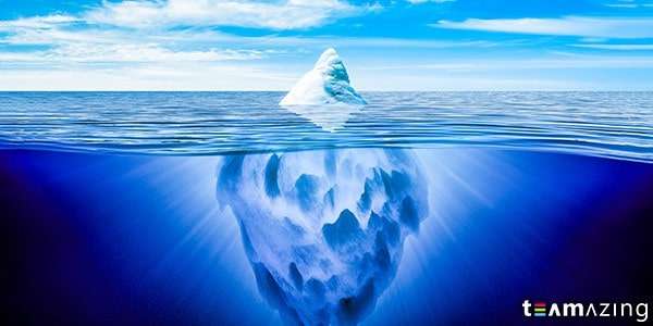 Eisberg wird bei Krise sichtbar