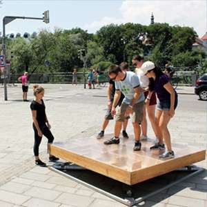 City-Challenge-Station in der Grazer Altstadt